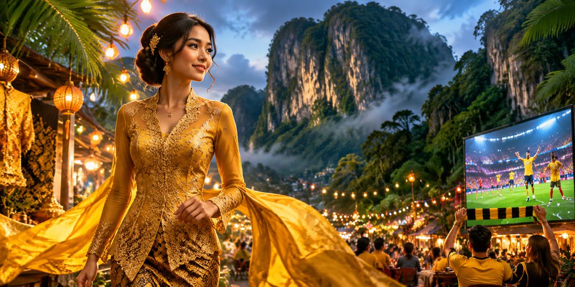 Wanita berbaju kebaya bermain kasino dalam talian di Ipoh dengan telefon bimbit